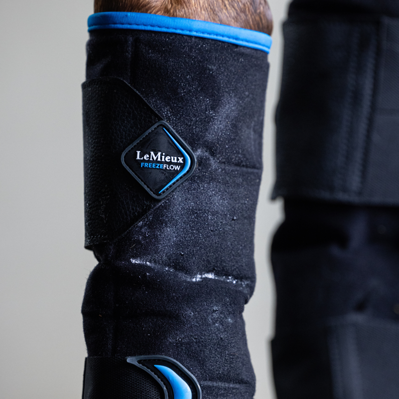 LeMieux Freeze Flow Ice Boots Front in Black-2